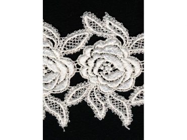 <font color="red">IN STOCK</font><br>3+3/4" Rayon Floral Venise Lace-Ivory