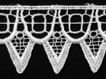 <font color="red">IN STOCK</font><br>2" Rayon Venise Lace-White
