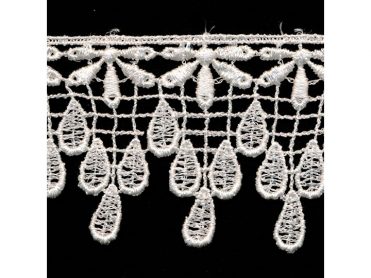 <font color="red">IN STOCK</font><br>2+3/8" Rayon Raindrop Venise Lace-Ivory