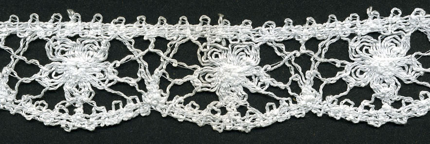 <font color="red">IN STOCK</font><br>1+1/2" Cotton Edge Lace-White