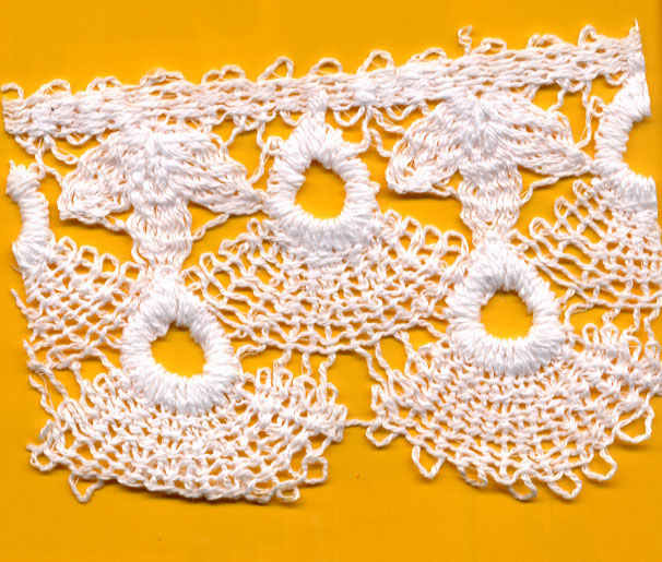 <font color="red">IN STOCK</font><br>3+3/8" Cotton Edge Lace-White