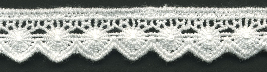 <font color="red">IN STOCK</font><br>5/8" Cotton Circle Center Point Venise-White