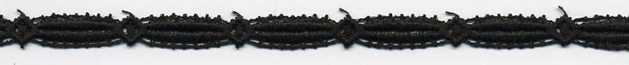 <font color="red">IN STOCK</font><br>3/8" Poly Venise Galloon-Black