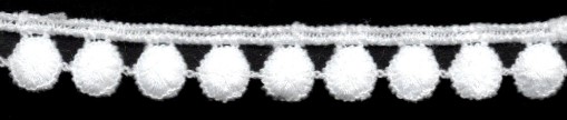 <font color="red">IN STOCK</font><br>1/2" Poly Venise Lace-White