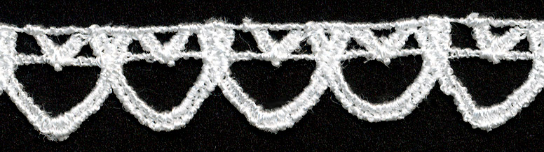 <font color="red">IN STOCK</font><br>3/8" Rayon Loop Venise-White
