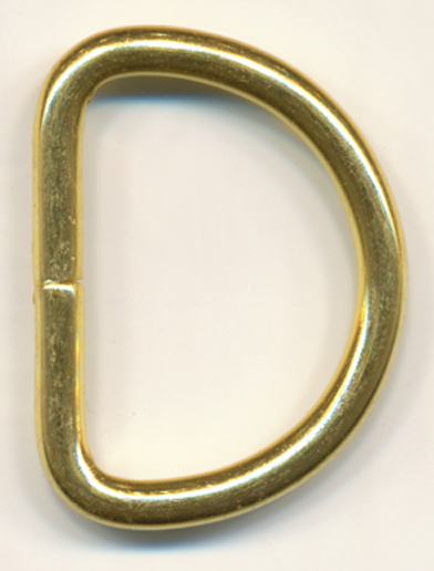 <font color="red">IN STOCK</font><br>3/8" IRON D-Ring-Gold