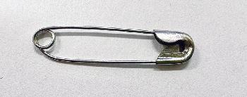 <font color="red">IN STOCK</font><br>#2 (1.5") Closed Safety Pin - Nickel