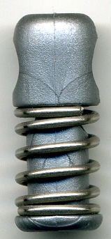 <font color="red">IN STOCK</font><br>1" Battalion Single Hole Cord Lock-Grey/Steel Spring