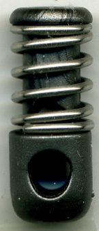 <font color="red">IN STOCK</font><br>1" Battalion Single Hole Cord Lock-Platinum/Steel Spring