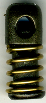 <font color="red">IN STOCK</font><br>1" Battalion Single Hole Cord Lock-Olive Green/Steel Spring