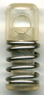<font color="red">IN STOCK</font><br>1" Battalion Single Hole Cord Lock-Clear/Steel Spring