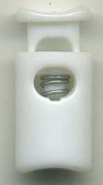 <font color="red">IN STOCK</font><br>3/4" Mini Tube Cord Lock-White