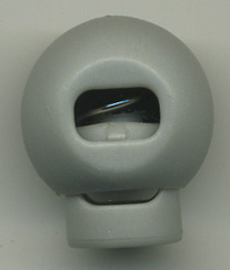 <font color="red">IN STOCK</font><br>9/16" Gum Ball Cord Lock-Lt Grey