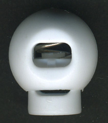 <font color="red">IN STOCK</font><br>9/16" Gum Ball Cord Lock-White