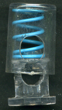 <font color="red">IN STOCK</font><br>1" Coil Spring Cord Lock-Clear/Turq