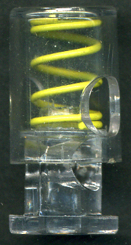 <font color="red">IN STOCK</font><br>1" Coil Spring Cord Lock-Clear/Lemon