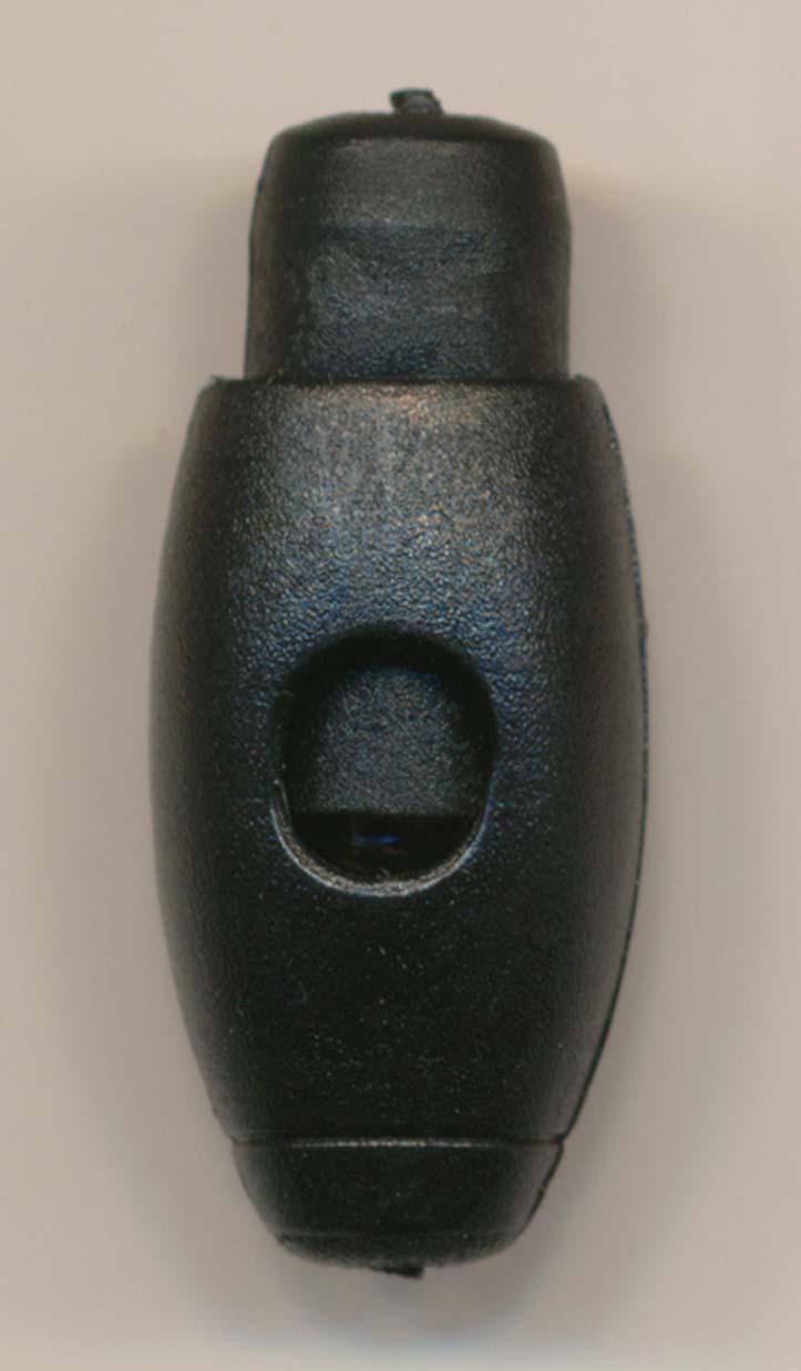 <font color="red">IN STOCK</font><br>1" Football Cord Lock-Black