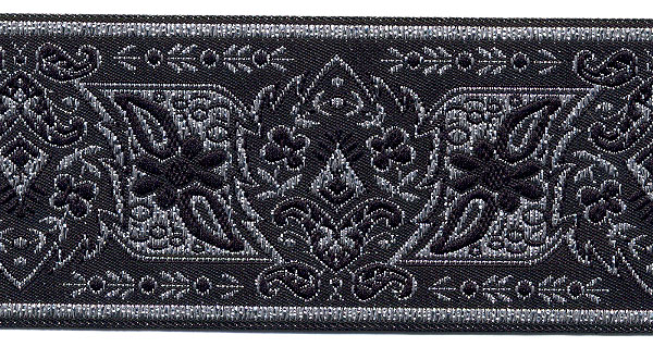 <font color="red">IN STOCK</font><br>2" Metallic Aladin Carpet-Black Grey Metallic Silver