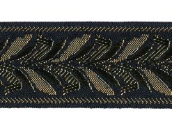 <font color="red">IN STOCK</font><br>1+1/2" Metallic Flowing Leaves-Black Gold