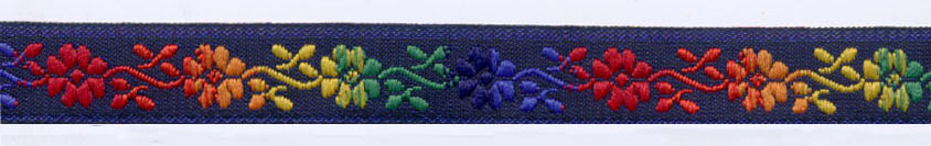 <font color="red">IN STOCK</font><br>1/2" Island Floral Jacquard Ribbon-Multi