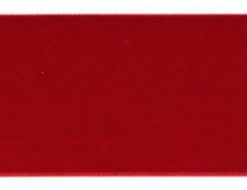 <font color="red">IN STOCK</font><br>2" Nylon Velvet Ribbon-Red