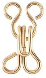 <font color="red">IN STOCK</font><br>#0 Loose Metal Hook and Eye Sets-Gold<br>(Box of 1728 Sets)