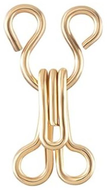 <font color="red">IN STOCK</font><br>#2 Loose Metal Hook And Eye Sets-Gold<br>(Box of 1728 Sets)