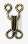 <font color="red">IN STOCK</font><br>#2 Loose Metal Hook and Eye Sets-Ant.brass<br>(Box of 1728 Sets)
