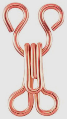 <font color="red">IN STOCK</font><br>#2 Loose Metal Hook and Eye Sets-Rose Gold<br>(Box of 1728 Sets)