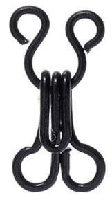 <font color="red">IN STOCK</font><br>#3 Loose Metal Hook and Eye Sets-Black<br>(Box of 1728 Sets)