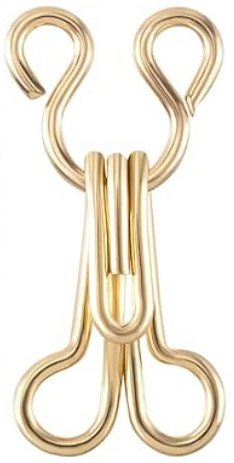 <font color="red">IN STOCK</font><br>#3 Loose Metal Hook and Eye Sets-Gold<br>(Box of 1728 Sets)