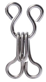 <font color="red">IN STOCK</font><br>#3 Loose Metal Hook and Eye Sets-Nickel<br>(Box of 1728 Sets)