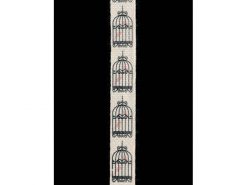 <font color="red">IN STOCK</font><br>9/16" Poly Bird Cage Tape-Ivory/Grey