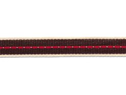 <font color="red">IN STOCK</font><br>1/2" Poly Interstate Stripe-Ivory/Brown/Red