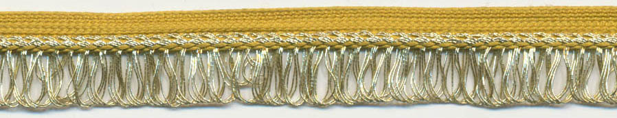 <font color="red">IN STOCK<br>MADE IN USA</font><br>1" Fine Metallic Looping-Gold Loop/Gold Apron