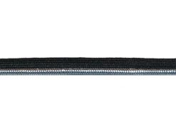 <font color="red">IN STOCK</font><br>3/8" Metallic/Rayon Cordedge Piping-Silver/Black Apron