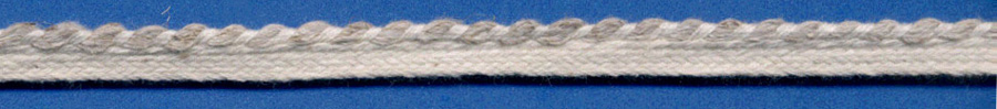 <font color="red">IN STOCK</font><br>3/8" Cotton/Linen Whip Stitch Cordedge Piping-Natural/Linen Edge/Natural Apron