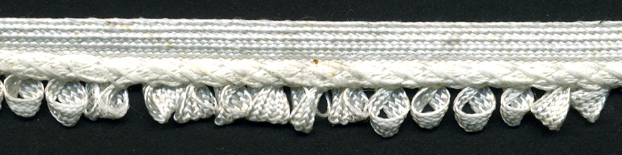 <font color="red">IN STOCK</font><br>3/8" Rayon Picot Cordedge Piping-White