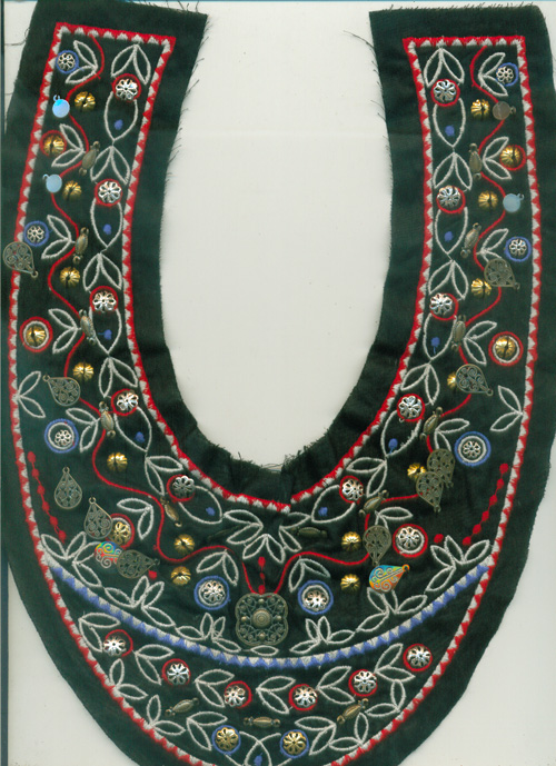 12" Metallic Filagree Embroidered Collar-Multi Color