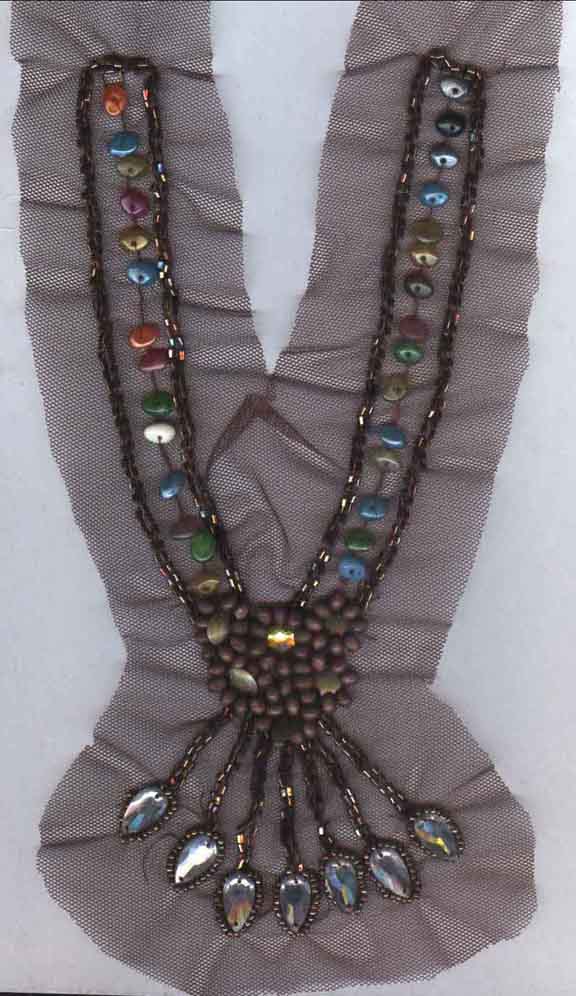 Acrylic Beads On Mesh Collar