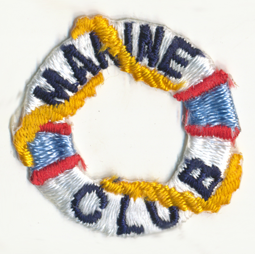 1+1/2" X 1+1/2" Marine Club Patch-White/Gold/Blue (Heat Seal)