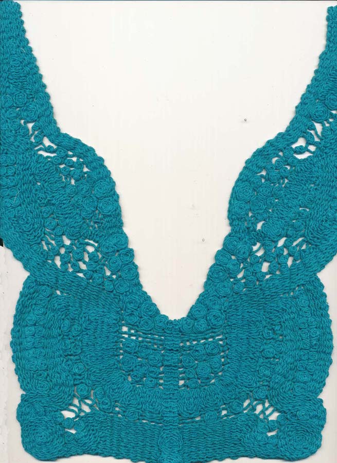 8" x 12" Crochet Collar-Turuoise