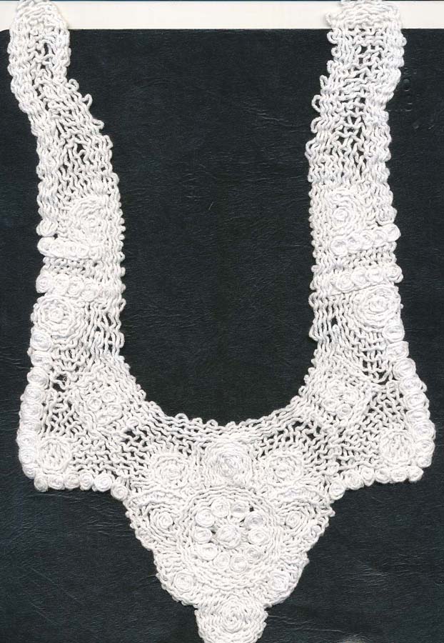 12" X 6" Cotton Crochet Yoke-White