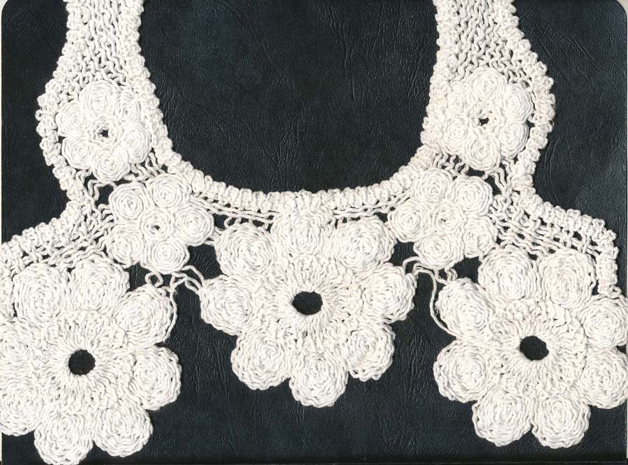 8" x 6" Cotton Floral Crochet Yoke-Natural