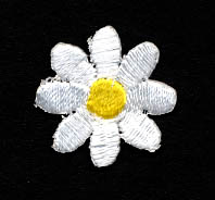 7/8" Daisy Applique-White/Yellow Combo