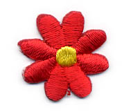 7/8" Daisy Applique-Red/Yellow Combo