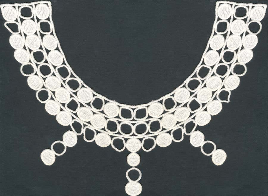 12" x 2" Cotton Venise Lace Collar-Raw White