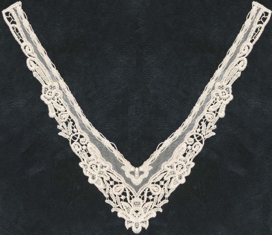 12.25" x 5" Venise Lace Collar-Natural