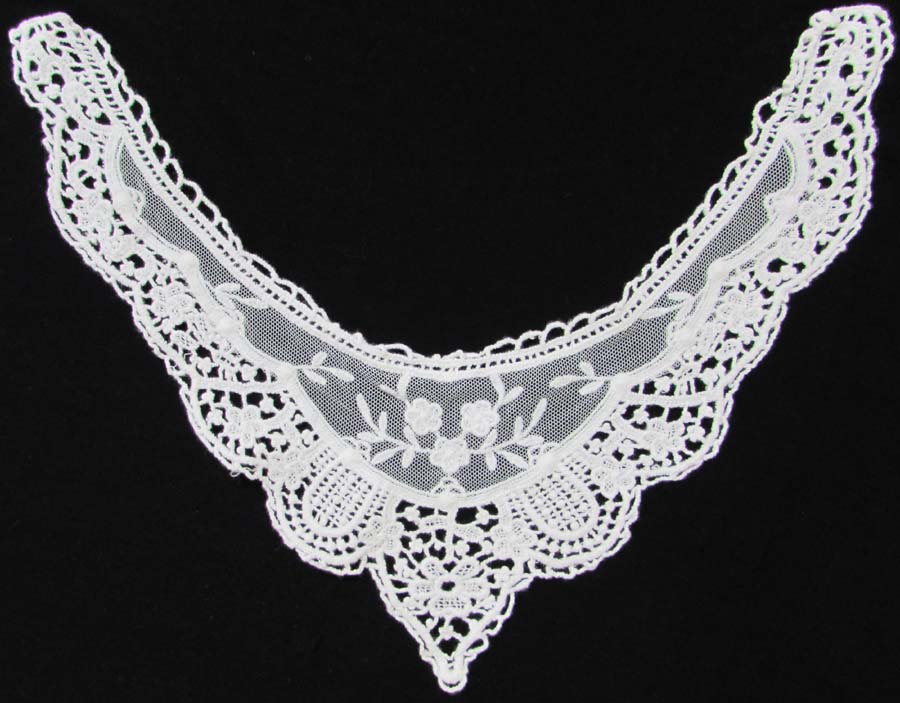 11" x 9" Cotton venise Lace Yoke-White