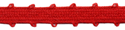 <font color="red">IN STOCK</font><br>3/8" Cotton Whip Edge Sleeving-Scarlet